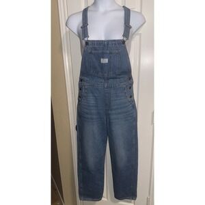 Levi's Women's 100% Cotton Denim Overalls Medium Wash Straight Leg Size Small